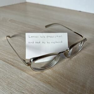 Versace Mod.1266 1252 Eyeglasses Gold Metal Frames Only 54-17-140 Italy READ